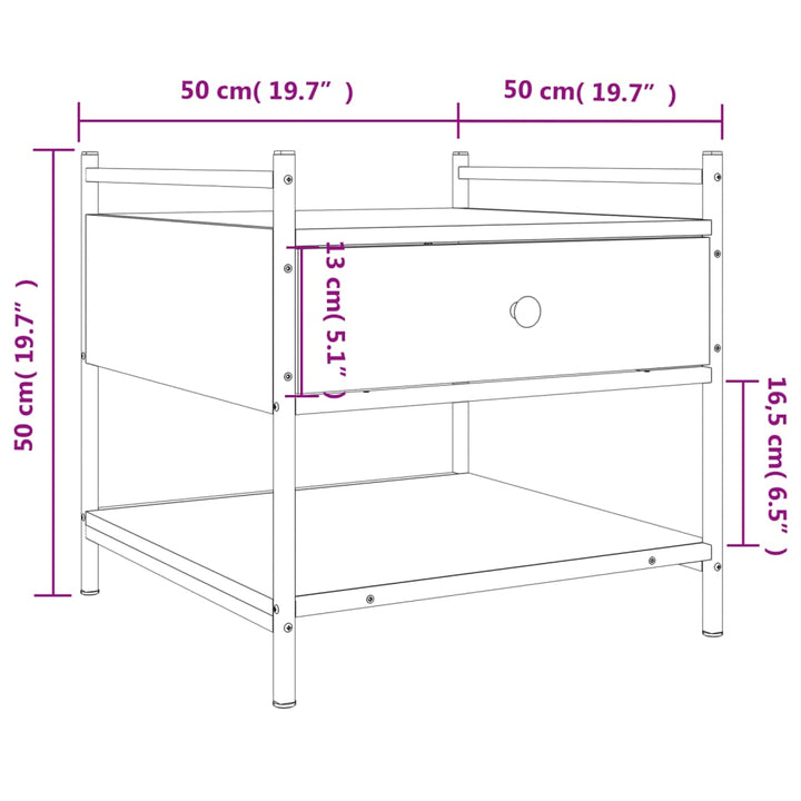 Couchtisch 50X50X Holzwerkstoff