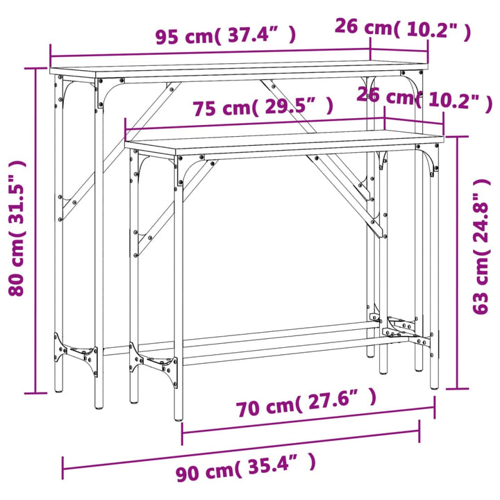 Konsolentische 2 Stk. Holzwerkstoff