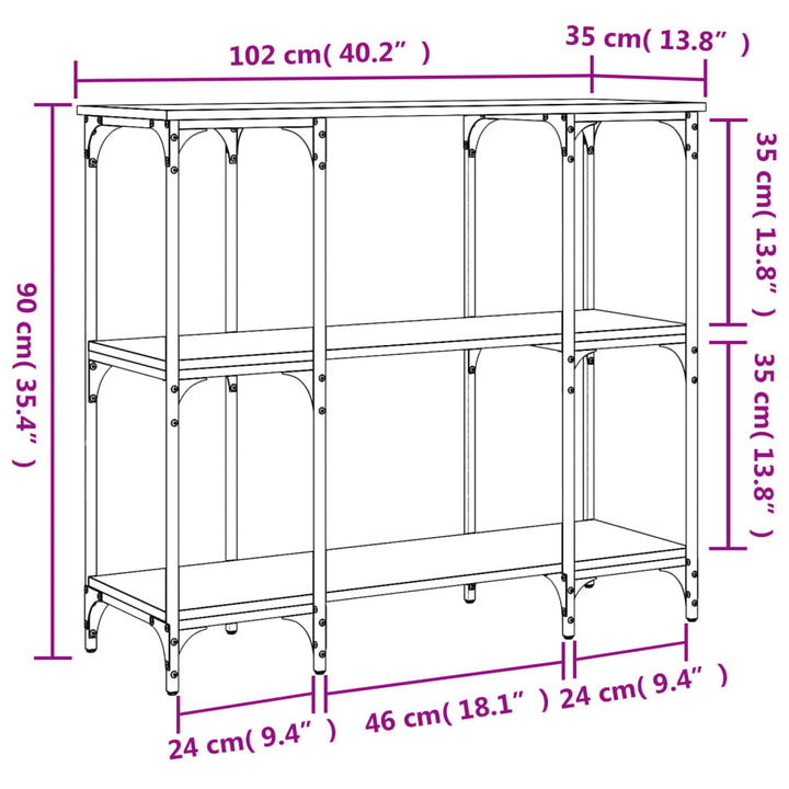 Konsolentisch 102X35X90 Cm Holzwerkstoff