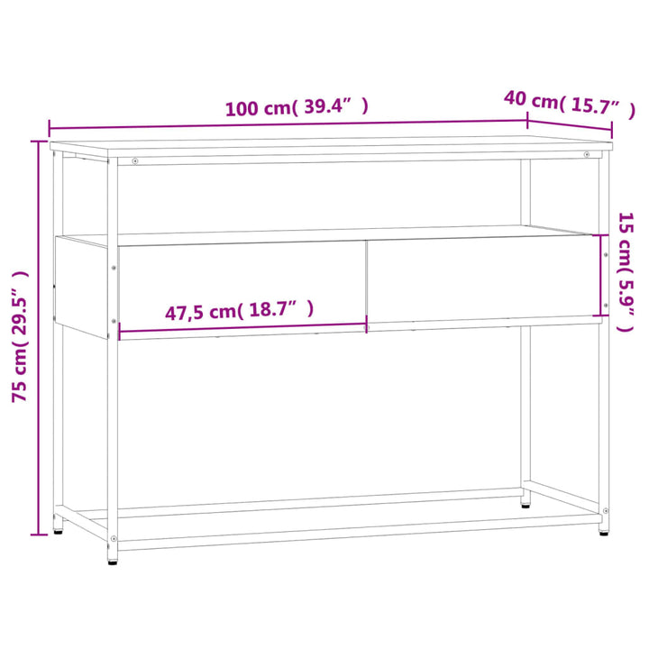 Konsolentisch 100X40X75 Cm Holzwerkstoff