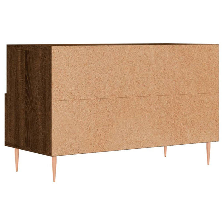 Tv-Schrank Braun Eichen-Optik 80X36X50 Cm Holzwerkstoff