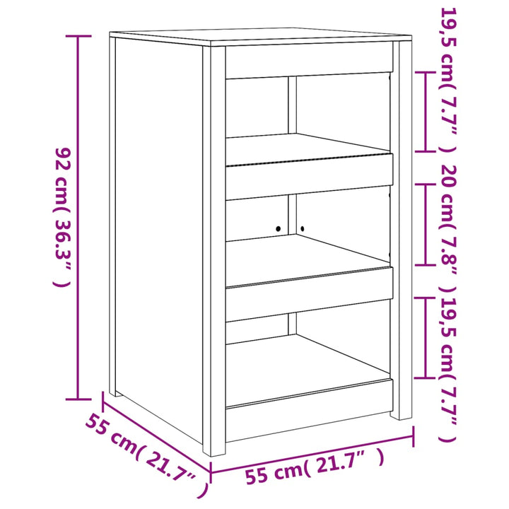 Outdoor-Küchenschrank Massivholz Douglasie Natürliches Douglasie