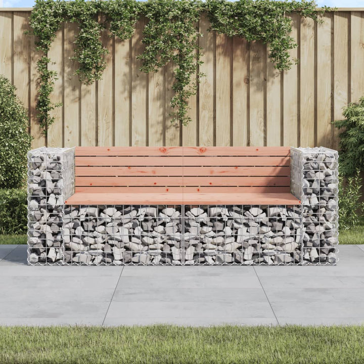 Gartenbank Aus Gabionen 184X71X65,5 Cm Kiefernholz Imprägniert