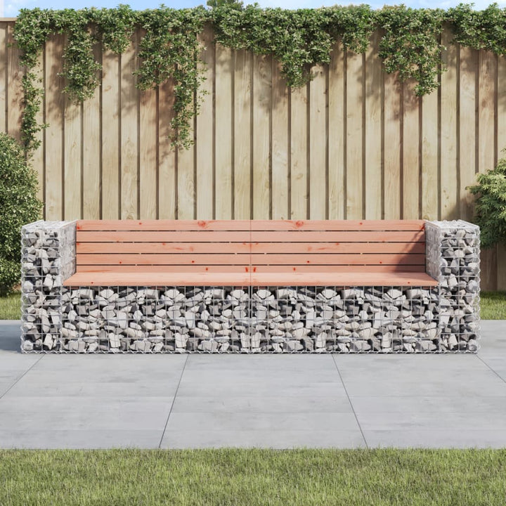 Gartenbank Aus Gabionen 244X71X65,5 Cm Massivholz Douglasie