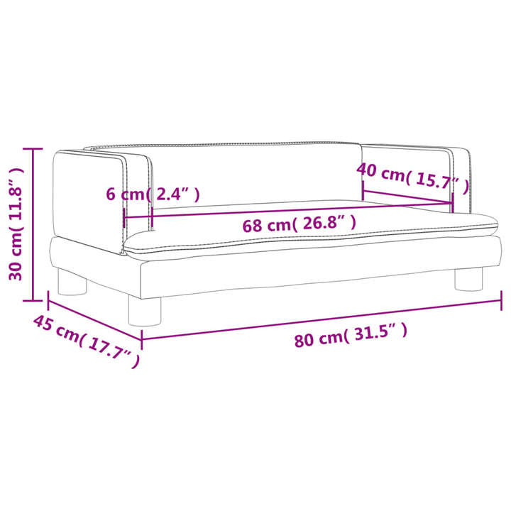 Kindersofa Samt