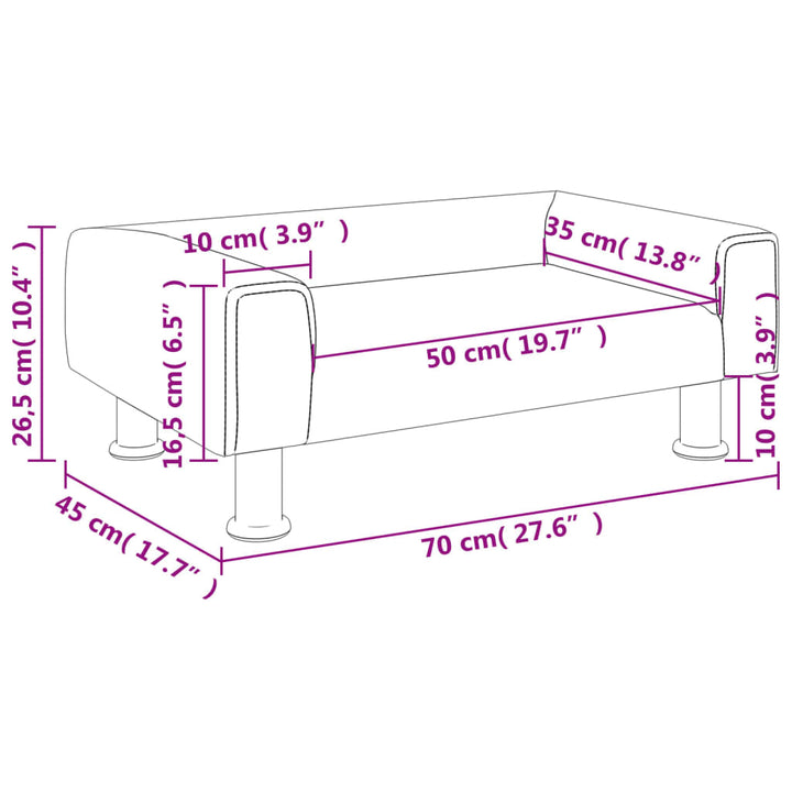 Kindersofa 70X45X26,5 Cm Samt