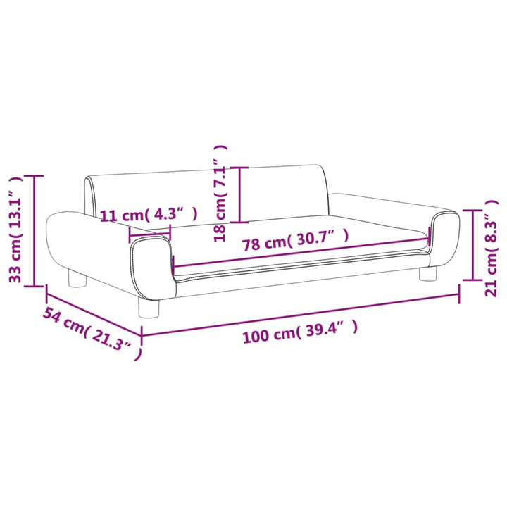 Kindersofa Samt