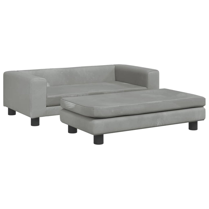 Kindersofa Mit Hocker 100X50X30 Cm Samt