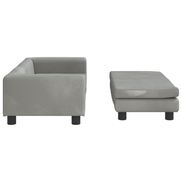 Kindersofa Mit Hocker 100X50X30 Cm Samt