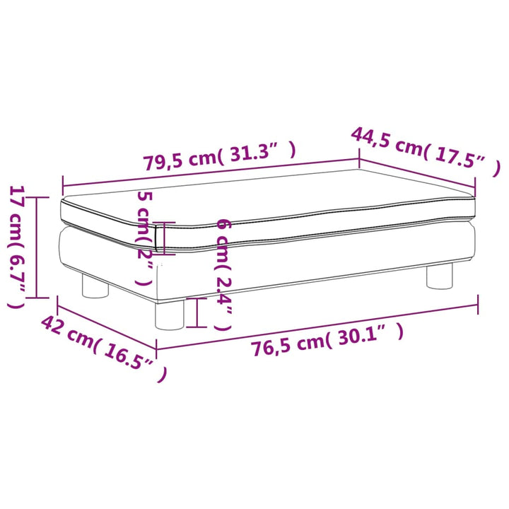 Kindersofa Mit Hocker 100X50X30 Cm Samt