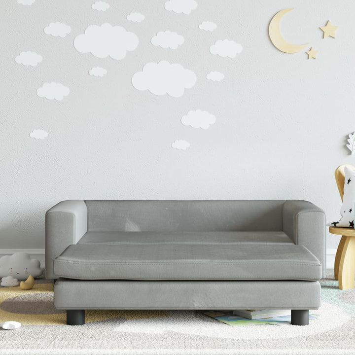 Kindersofa Mit Hocker 100X50X30 Cm Samt