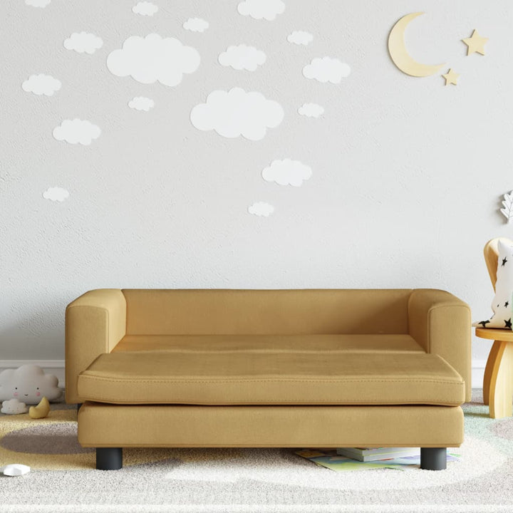 Kindersofa Mit Hocker 100X50X30 Cm Samt