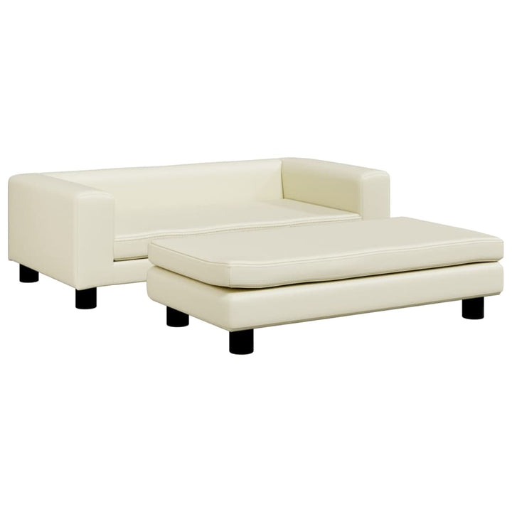 Kindersofa Mit Hocker 100X50X30 Cm Kunstleder