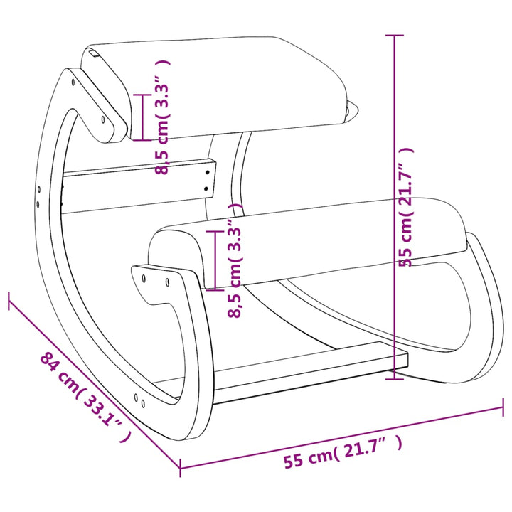 Kniestuhl 55X84X55 Cm Birkensperrholz