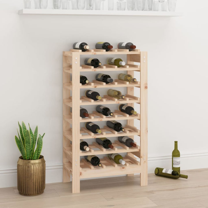 Weinregal 109,5X30X82 Cm Massivholz Kiefer