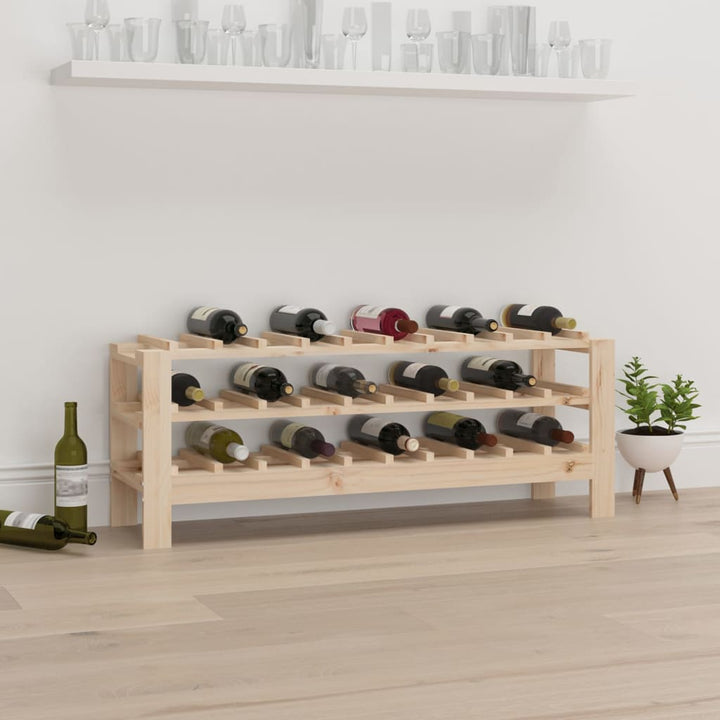 Weinregal 109,5X30X82 Cm Massivholz Kiefer