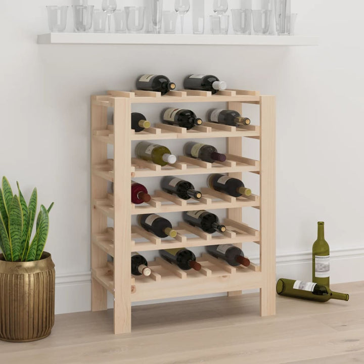 Weinregal 109,5X30X82 Cm Massivholz Kiefer