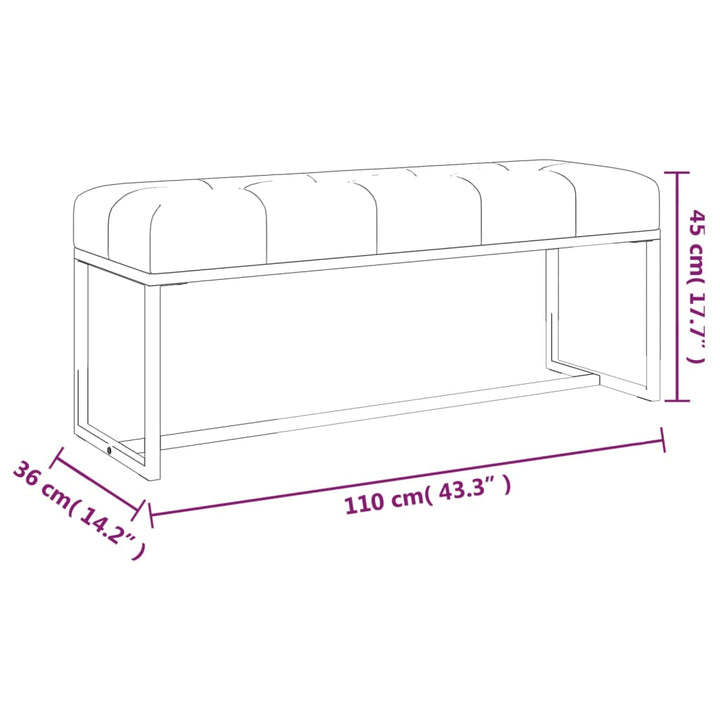 Sitzbank Senf 110X36X45 Cm Samt