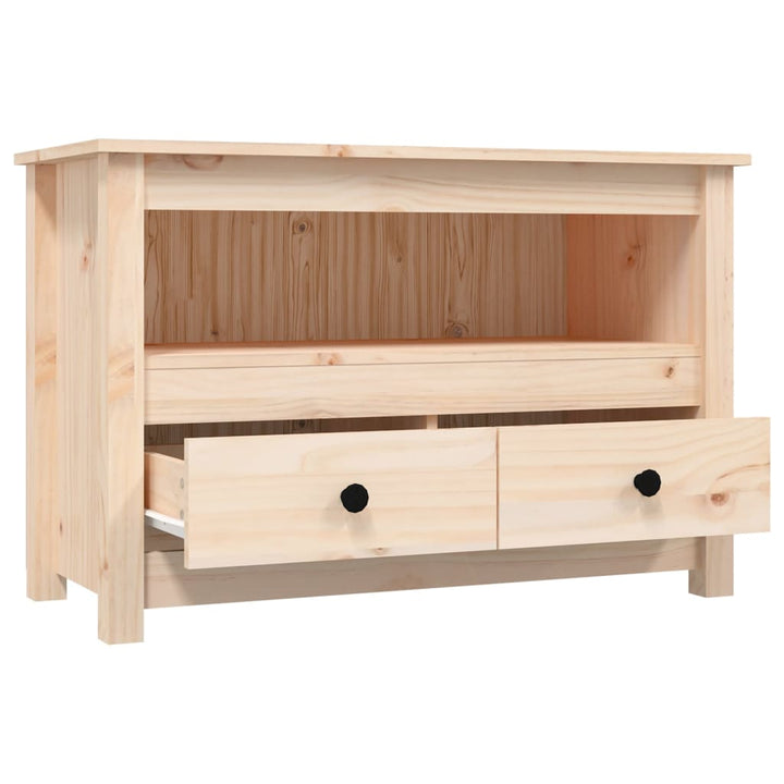 Tv-Schrank 79X35X52 Cm Massivholz Kiefer