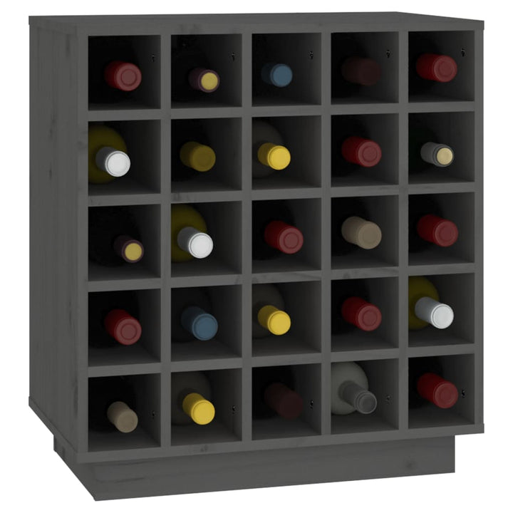 Weinregal 55,5X34X61 Cm Massivholz Kiefer