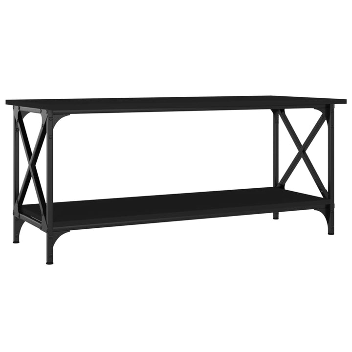 Couchtisch 100X45X Holzwerkstoff Und Eisen Schwarz