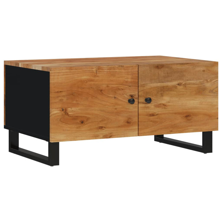 Couchtisch 80X50X40 Cm Massivholz Akazie & Holzwerkstoff