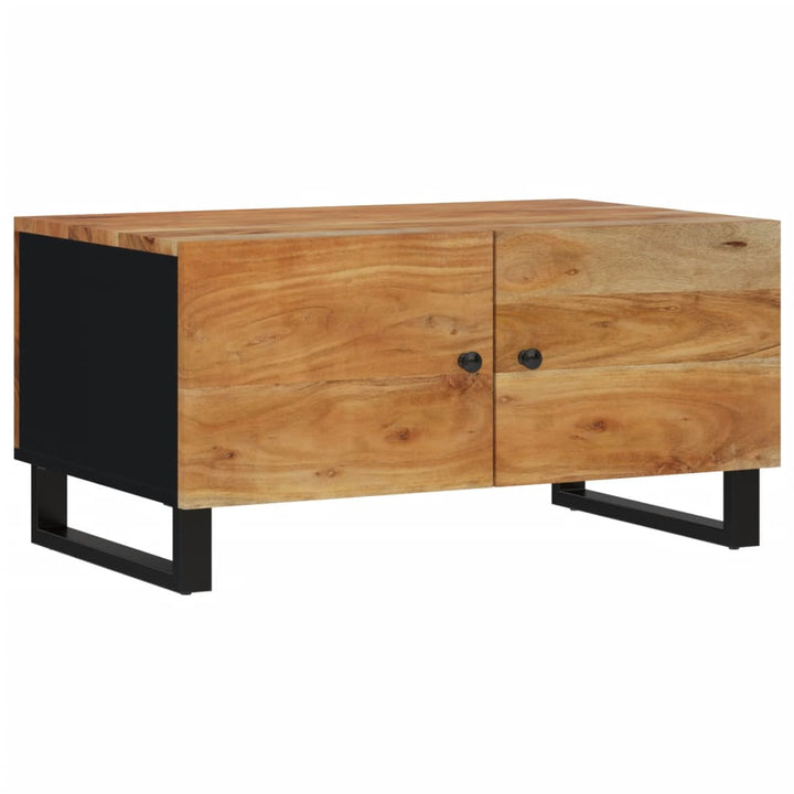 Couchtisch 80X50X40 Cm Massivholz Akazie & Holzwerkstoff