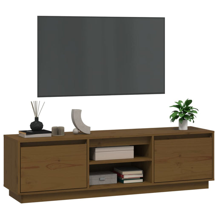 Tv-Schrank 140X35X40 Cm Massivholz Kiefer