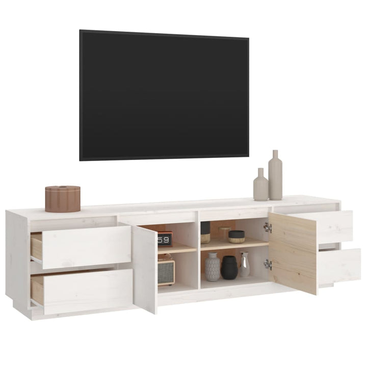 Tv-Schrank 176X37X47,5 Cm Massivholz Kiefer