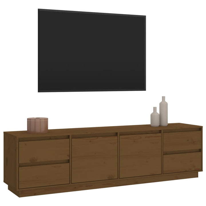 Tv-Schrank 176X37X47,5 Cm Massivholz Kiefer