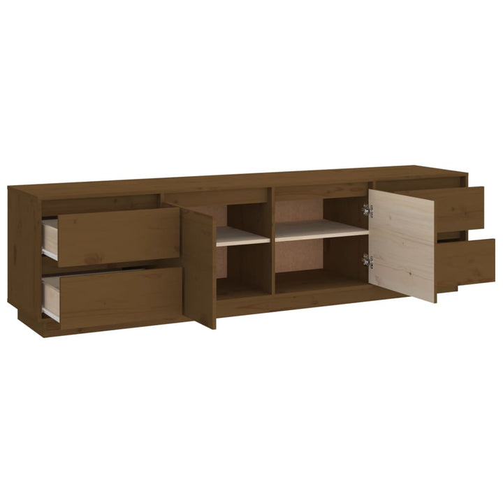 Tv-Schrank 176X37X47,5 Cm Massivholz Kiefer