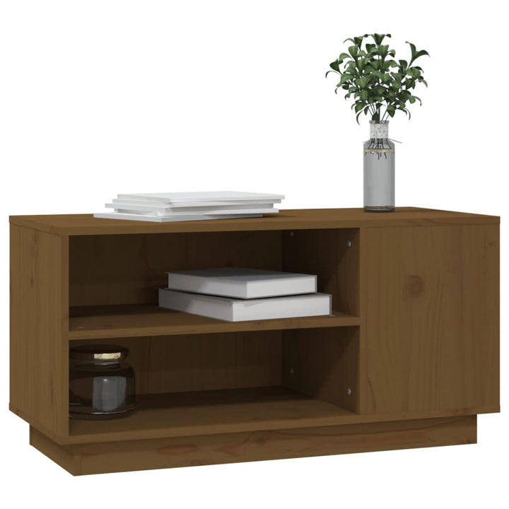 Tv-Schrank 80X35X40,5 Cm Massivholz Kiefer