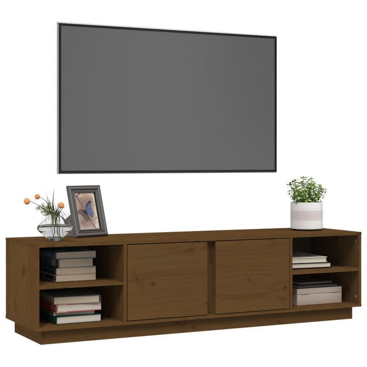 Tv-Schrank 156X40X40 Cm Massivholz Kiefer