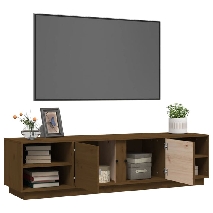 Tv-Schrank 156X40X40 Cm Massivholz Kiefer