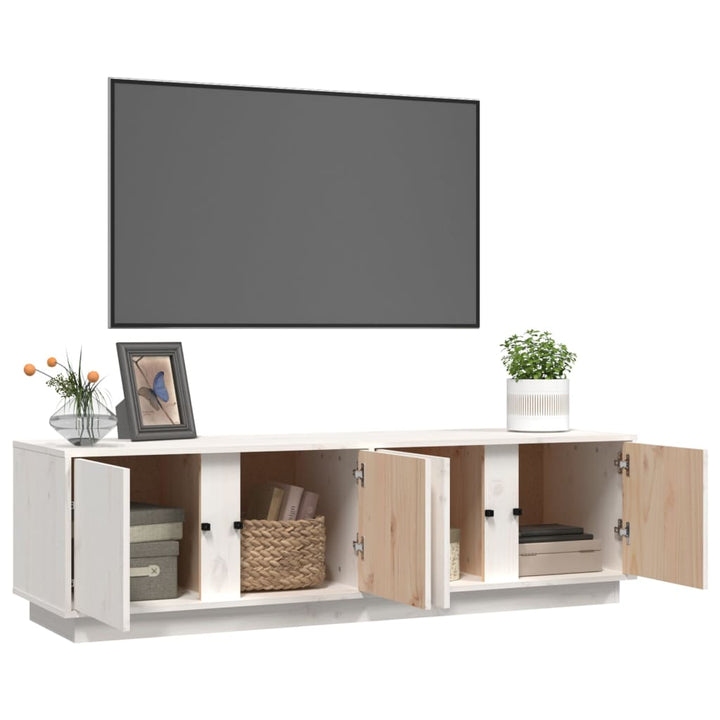 Tv-Schrank 140X40X40 Cm Massivholz Kiefer