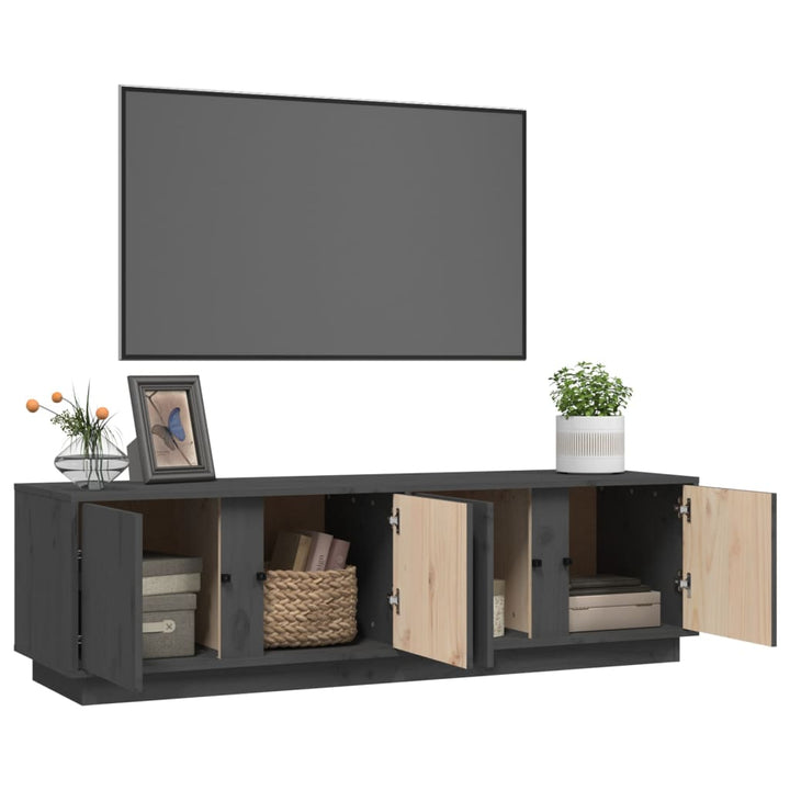 Tv-Schrank 140X40X40 Cm Massivholz Kiefer