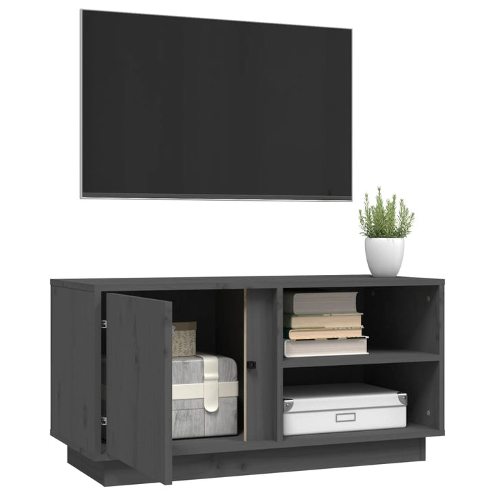 Tv-Schrank 80X35X40,5 Cm Massivholz Kiefer