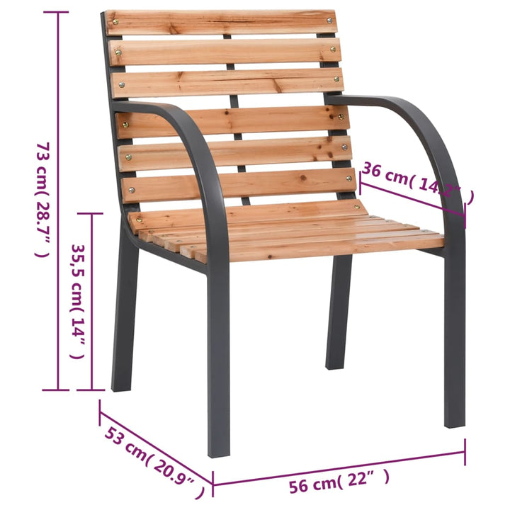 Gartenstühle 2 Stk. Massivholz Tanne