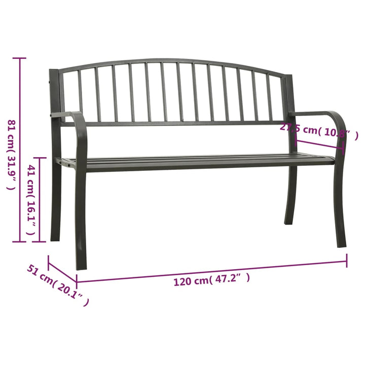 Gartenbank 120 Cm Stahl