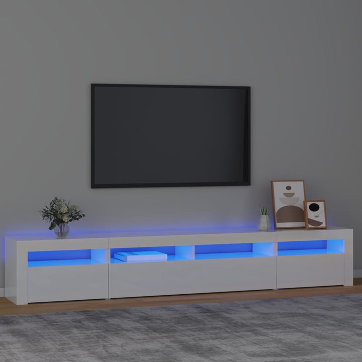 Tv-Schrank Mit Led-Leuchten 240X35X40 Cm