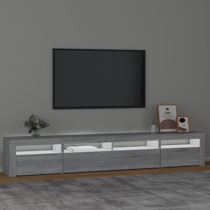 Tv-Schrank Mit Led-Leuchten 240X35X40 Cm