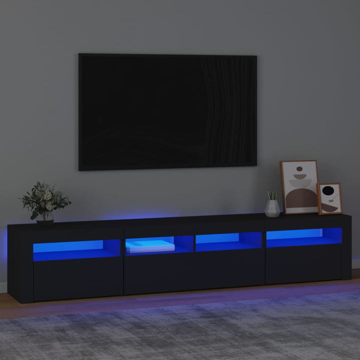 Tv-Schrank Mit Led-Leuchten 240X35X40 Cm