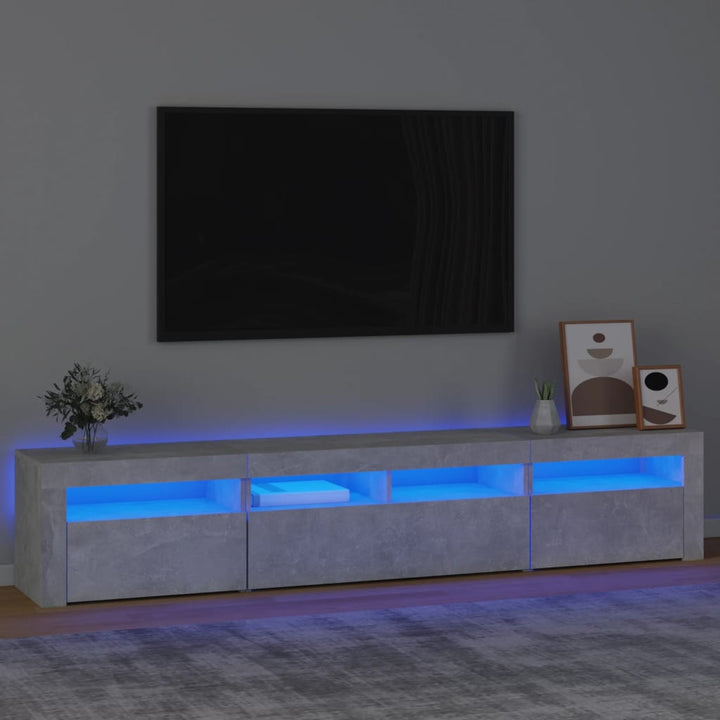 Tv-Schrank Mit Led-Leuchten 240X35X40 Cm