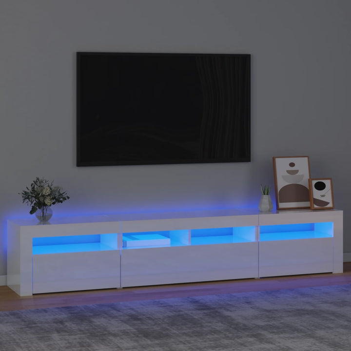 Tv-Schrank Mit Led-Leuchten 240X35X40 Cm