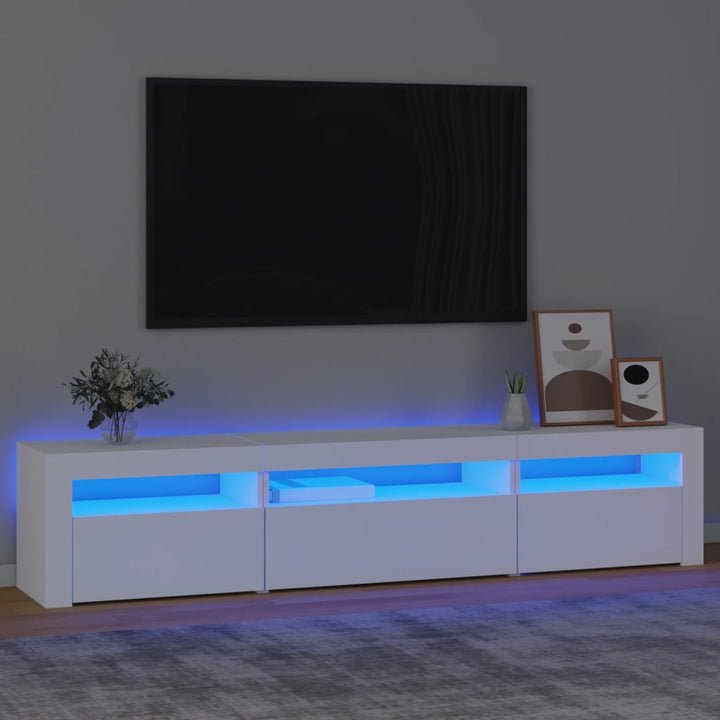 Tv-Schrank Mit Led-Leuchten 240X35X40 Cm