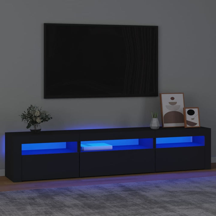 Tv-Schrank Mit Led-Leuchten 240X35X40 Cm