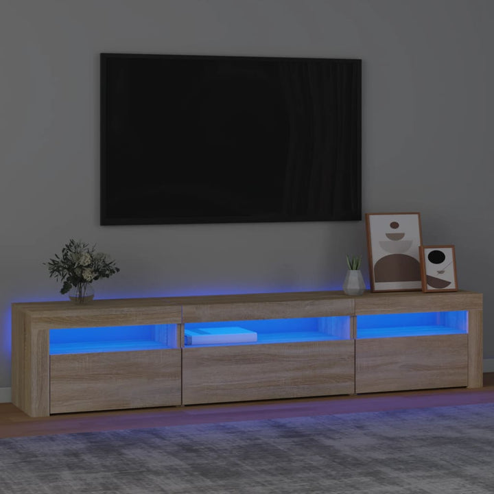 Tv-Schrank Mit Led-Leuchten 240X35X40 Cm