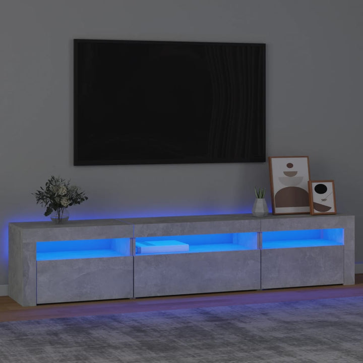 Tv-Schrank Mit Led-Leuchten 240X35X40 Cm