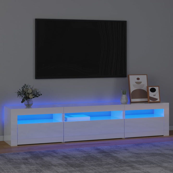 Tv-Schrank Mit Led-Leuchten 240X35X40 Cm