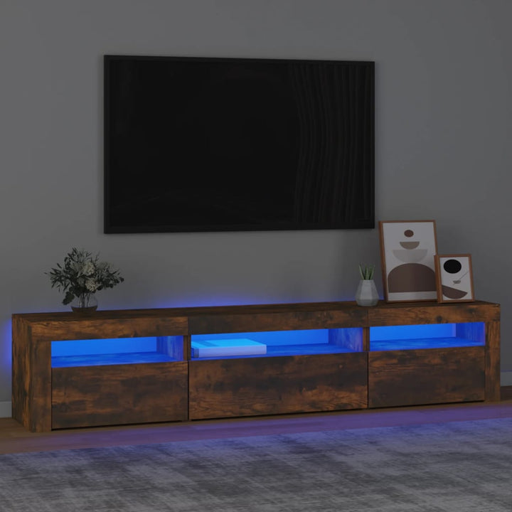 Tv-Schrank Mit Led-Leuchten 240X35X40 Cm